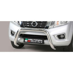 NISSAN NAVARA NP300 2016 ON - MISUTONIDA EU APPROVED FRONT BAR - 76MM - STAINLESS FINISH - Storm Xccessories2
