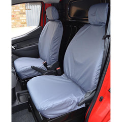 NISSAN NV200 2009 ON DRIVER AND PASSENGER SINGLE NON-FOLDING SEAT COVERS - PAIR - GREY - Storm Xccessories2