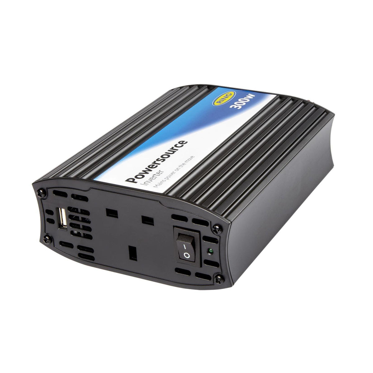 POWERSOURCE INVERTER WITH 2.1A USB AND SINGLE SOCKET - 300W - Storm Xccessories2