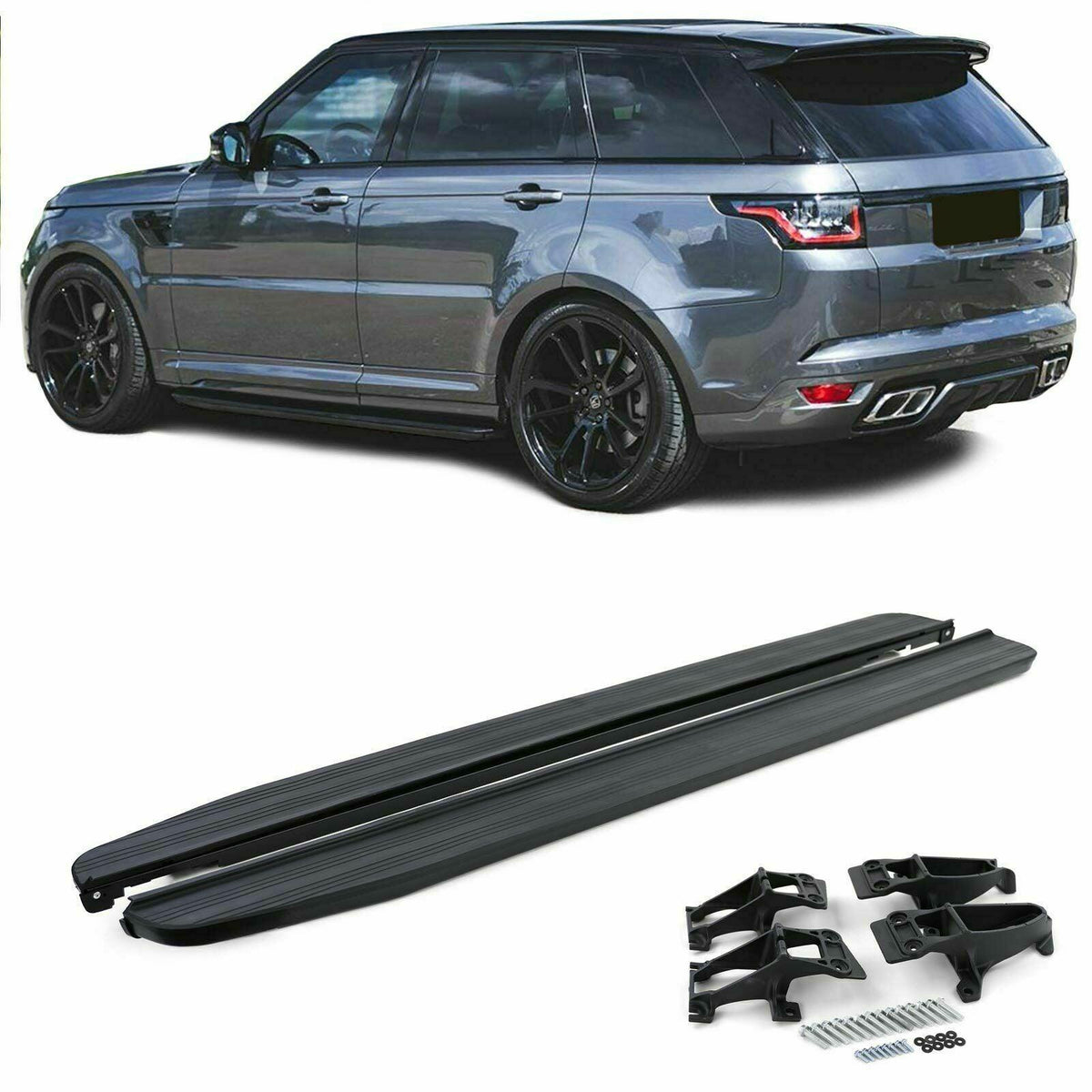 RANGE ROVER VOGUE L405 / SPORT L494 2013 - 2022 OE STYLE SIDE STEPS - RUNNING BOARDS - GLOSS BLACK - PAIR - Storm Xccessories2