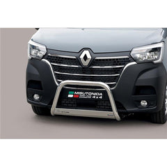 RENAULT MASTER 2019 ON - MISUTONIDA FRONT A-BAR BULL BAR - 63MM - STAINLESS STEEL - Storm Xccessories2