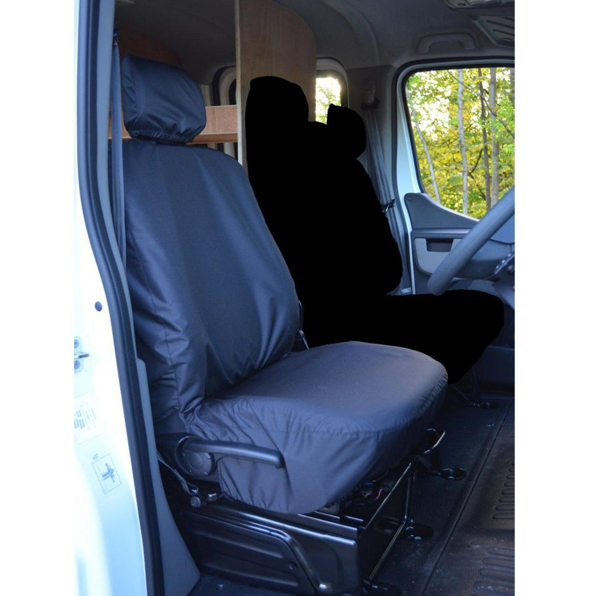 RENAULT MASTER VAN 2010 ON SINGLE DRIVER'S SEAT COVER - BLACK - Storm Xccessories2