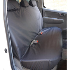 TOYOTA HILUX 2005-2016 DOUBLE CAB REAR SEAT COVERS - BLACK - Storm Xccessories2