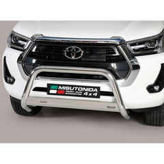 TOYOTA HILUX 2020 ON MISUTONIDA EU APPROVED FRONT A BAR 63MM STAINLESS FINISH - Storm Xccessories2