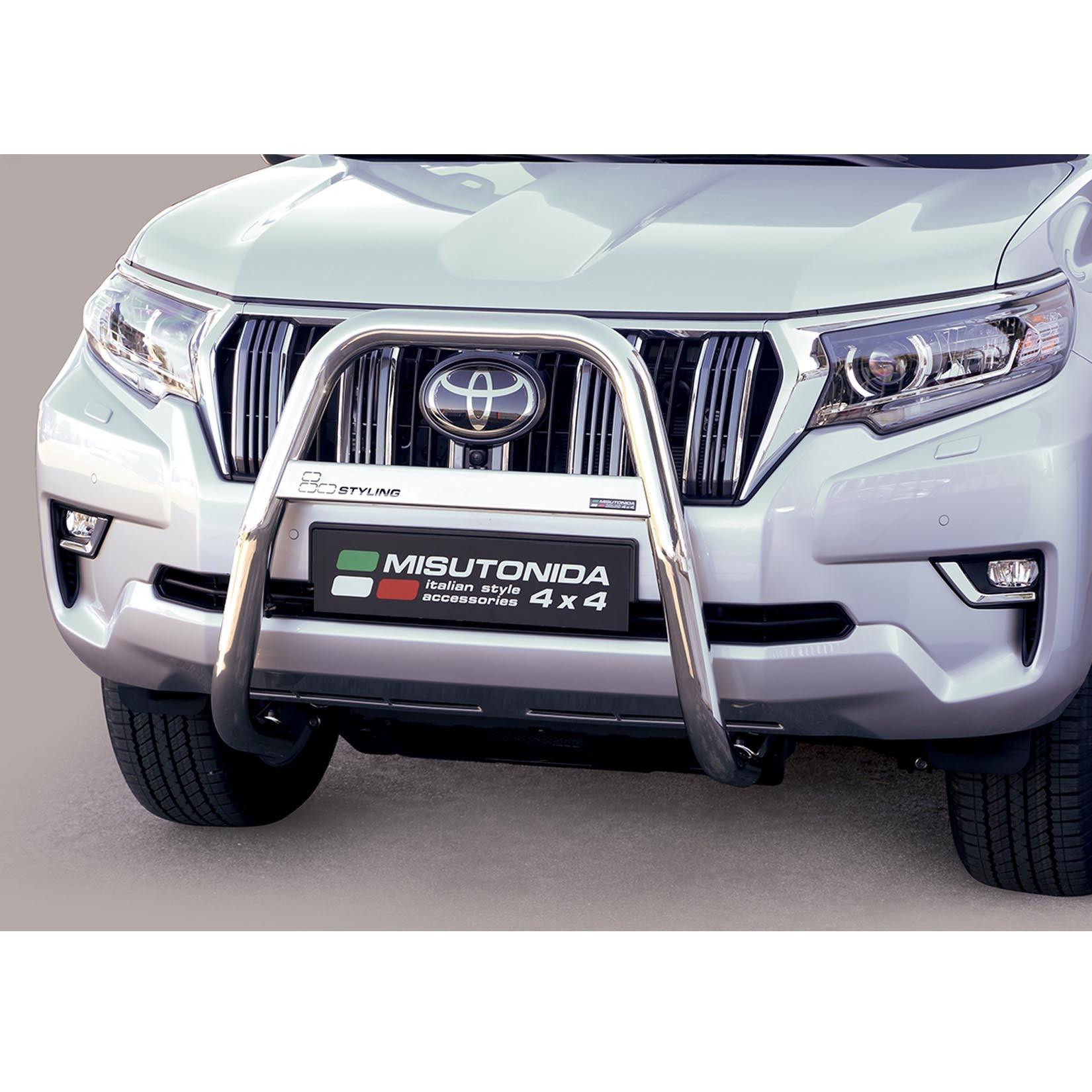 TOYOTA LANDCRUISER LC150 2018 ON MISUTONIDA HIGH FRONT BAR - 63MM - STAINLESS STEEL - Storm Xccessories2