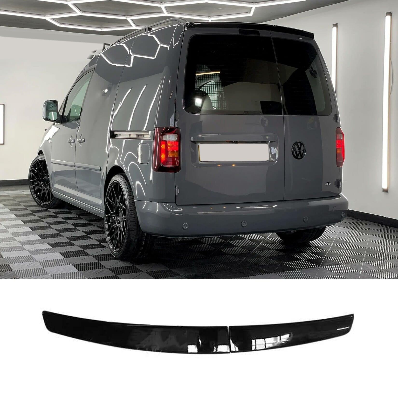 For Volkswagen Caddy 2005-2020 Barn Door - Rear Spoiler - Gloss Black