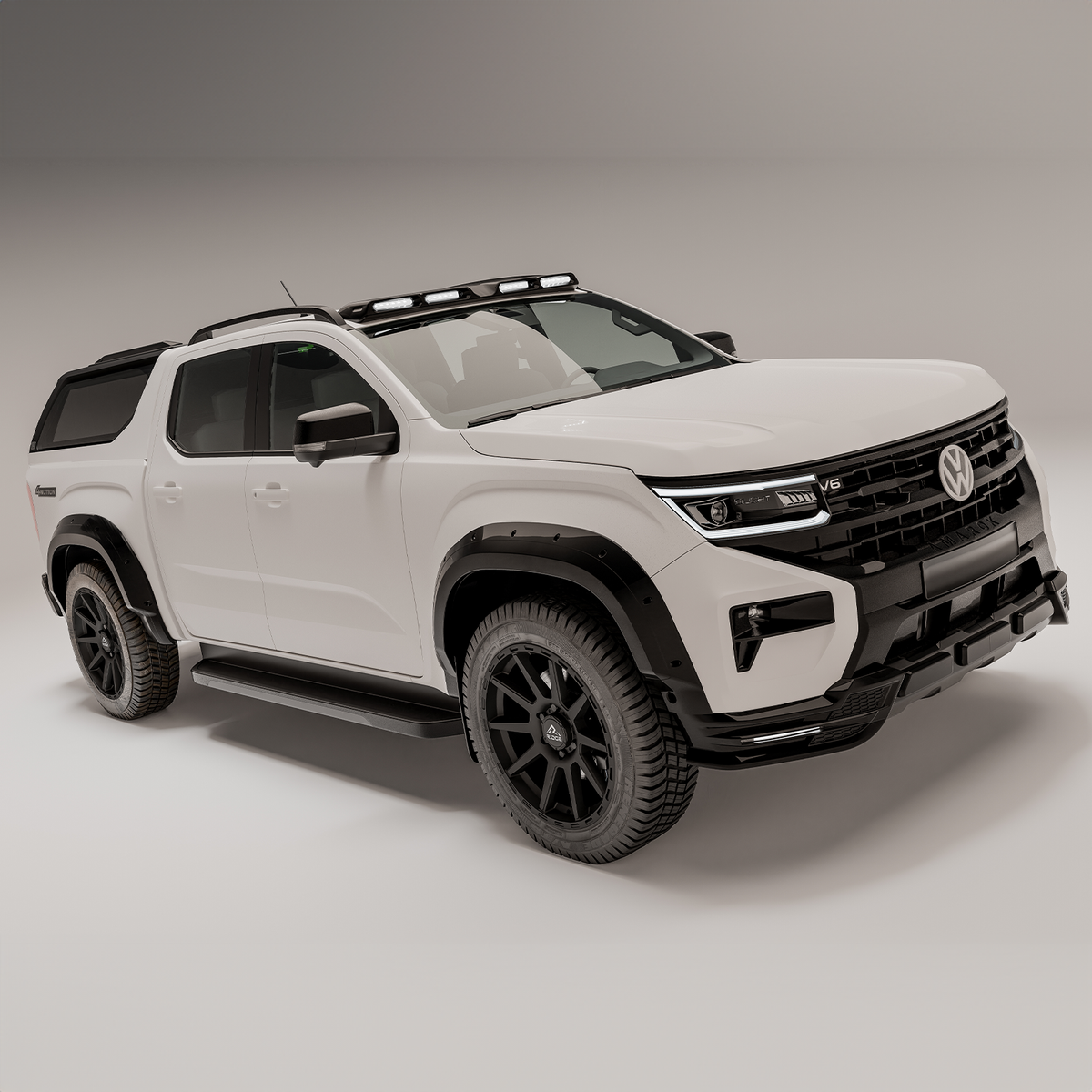 Volkswagen Amarok 2023+ Wide Trak Front Valance Splitter In Gloss Black