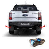 2.0TDCI 205PS Milltek Sport Axle Back 'Raptor Look' Exhaust System For Ford Ranger 2022+ GT-90 Burnt Blue Titanium