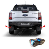 2.0TDCI 205PS Milltek Sport Axle Back 'Raptor Look' Exhaust System For Ford Ranger 2022+ GT-90 Burnt Blue Titanium