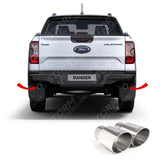 2.0TDCI 205PS Milltek Sport Axle Back 'Raptor Look' Exhaust System For Ford Ranger 2022+ GT-90 Polished