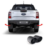 2.0TDCI 205PS Milltek Sport Axle Back 'Raptor Look' Exhaust System For Ford Ranger 2022+ Jet-90 Carbon