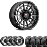 & 2023+ 18" Wheel & Tyre Package Mamba M22 With Radar MT Tyres For Ford Ranger 2012+