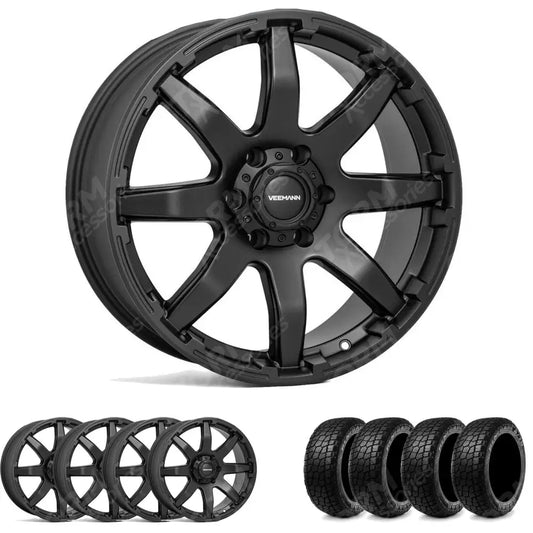 & 2023+ 20" Wheel & Tyre Package Veemann VX20 With Radar Tyres For Ford Ranger 2012+