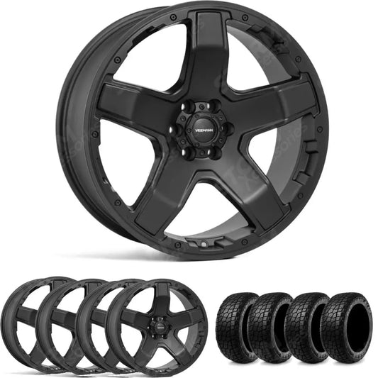 & 2023+ 20" Wheel & Tyre Package Veemann VX5 With Radar Tyres For Ford Ranger 2012+