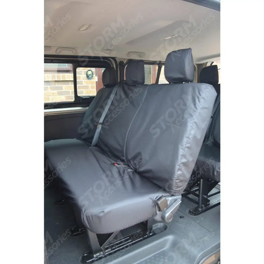2nd Row Passenger Seat Covers Black For Vauxhall Vivaro 2014-2019