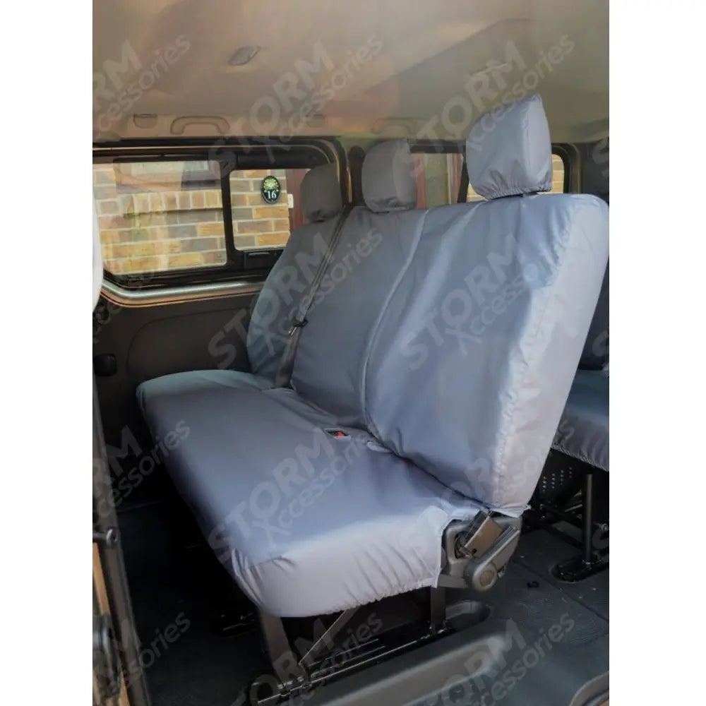 2nd Row Passenger Seat Covers Grey For Vauxhall Vivaro 2014-2019
