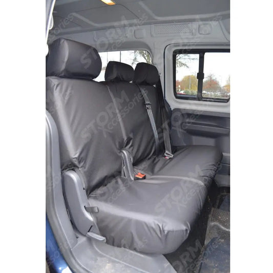 2nd Row Seat Covers Black For Vw Caddy Life 2004-2021