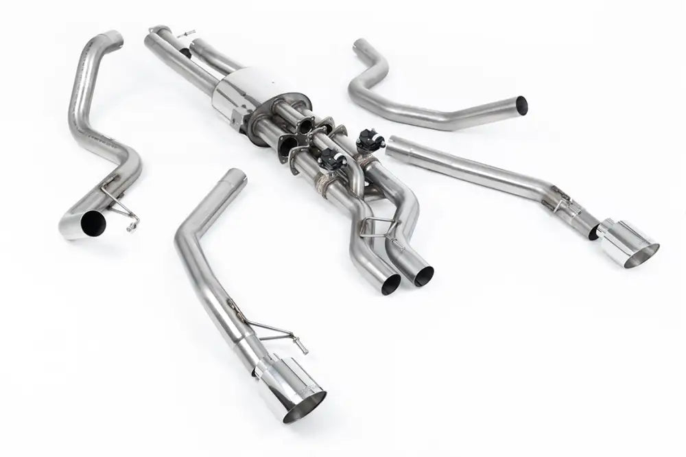 3.0 V6 Twin Turbo Milltek Sport Cat Back Exhaust System For Ford Ranger Raptor 2023 on GT-115 Polished