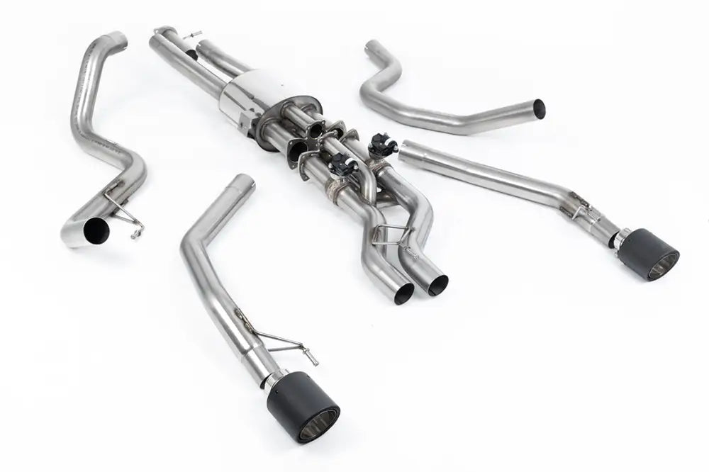 3.0 V6 Twin Turbo Milltek Sport Cat Back Exhaust System For Ford Ranger Raptor 2023 on JET-115 Carbon
