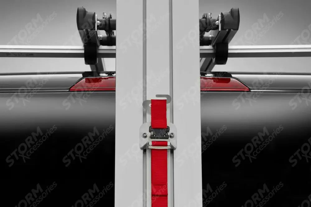 3.1M Safestow4 Silver Extra Wide Ladder For Ford Transit Custom 2013 - 2023