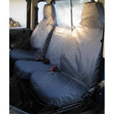3 Front Single Seat Covers Grey For Land Rover Defender 90 / 110 - 1983-1997
