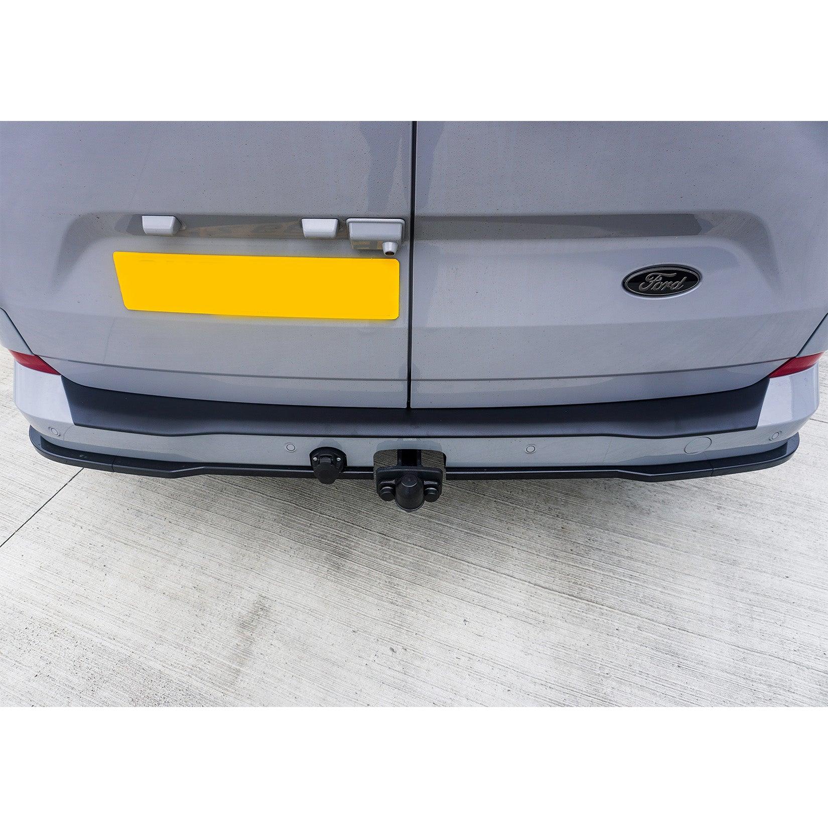 Ford Transit Custom MK2 2024+ Rear Bumper Protector Black Matte Texture Barn Door