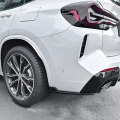 BMW X3 G01 LCI 2022+ M-Sport Rear Bumper Corner Splitters In Gloss Black