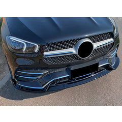 Mercedes GLE W167 C167 2019-2023 AMG Line Pre Facelift Front Splitter In Gloss Black