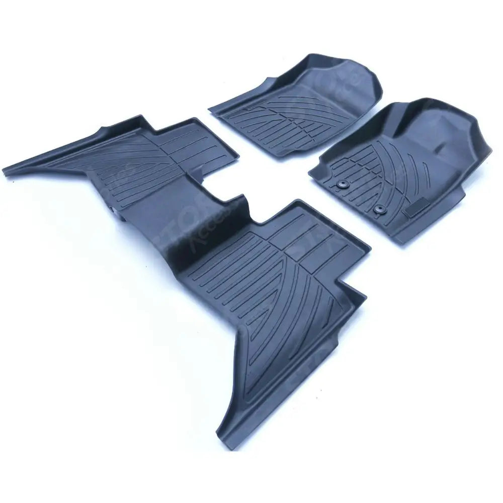 3d Tailored Mats 3-pcs Set Black Mudblock For Ford Ranger T6 - 2012-2022 Double Cab