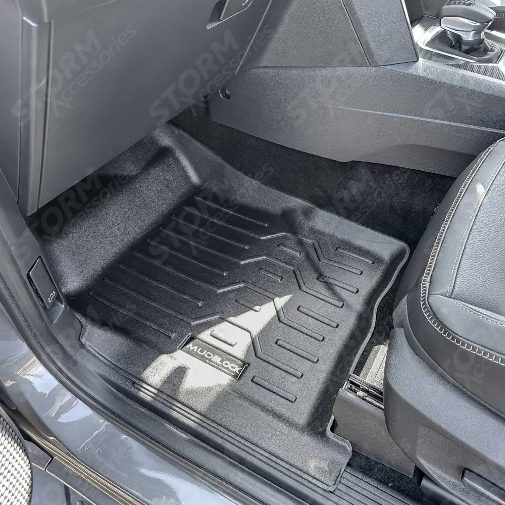 3d Tailored Mud Mats Black Mudblock For Ford Ranger & Raptor & Vw Amarok 2023 On