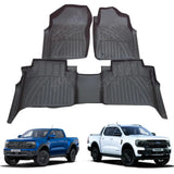 3d Tailored Mud Mats Black Mudblock For Ford Ranger & Raptor & Vw Amarok 2023 On