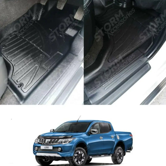 3d Tailored Mud Mats Mudblock For Mitsubishi L200 Series 5 - 6 - Fiat Fullback 2016 On