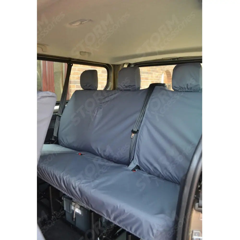 3rd Row Passenger Seat Covers Grey For Vauxhall Vivaro 2014-2019
