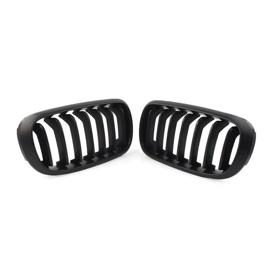 Bmw X5 F15 2013-2018 - Matte Black Front Grill - Solid Slat