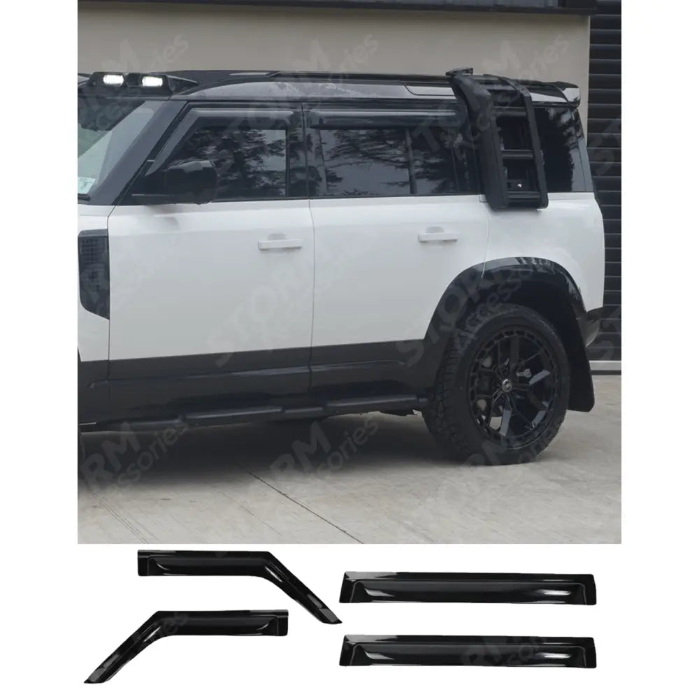 4pc STX Wind Deflectors External Fit -Clear For Land Rover Defender L663 2020+ 110
