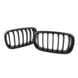Bmw X5 F15 2013-2018 - Matte Black Front Grill - Solid Slat