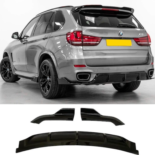 BMW X5 F15 2013-2018 Black Knight Rear Diffuser In Gloss Black