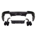 BMW X4 G02 PRE LCI 2018-2022 Black Knight Rear Diffuser In Gloss Black (With Exhaust Tips)