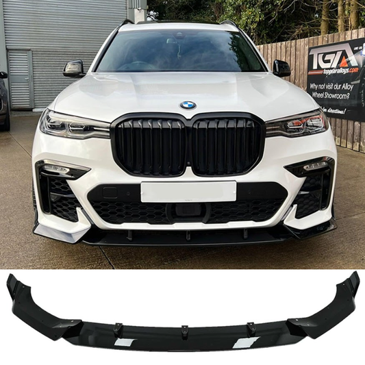 BMW X7 G07 2018-2023 Black Knight Front Splitter In Gloss Black