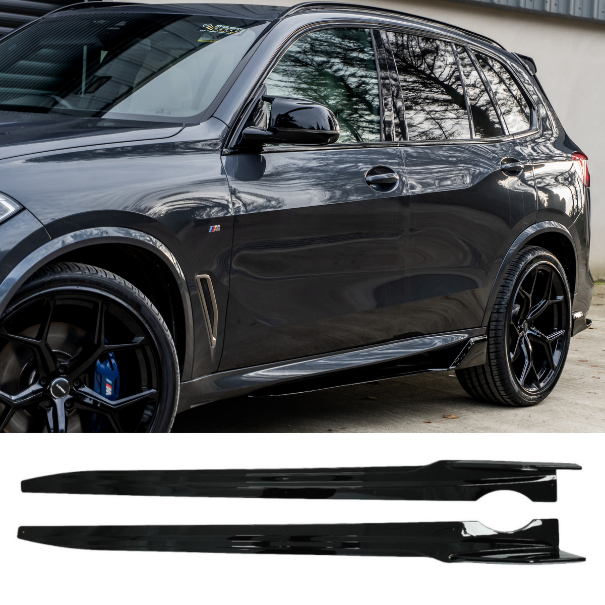 Bmw X5 G05 2018+ - Side Skirt Splitters In Gloss Black - Black Knight