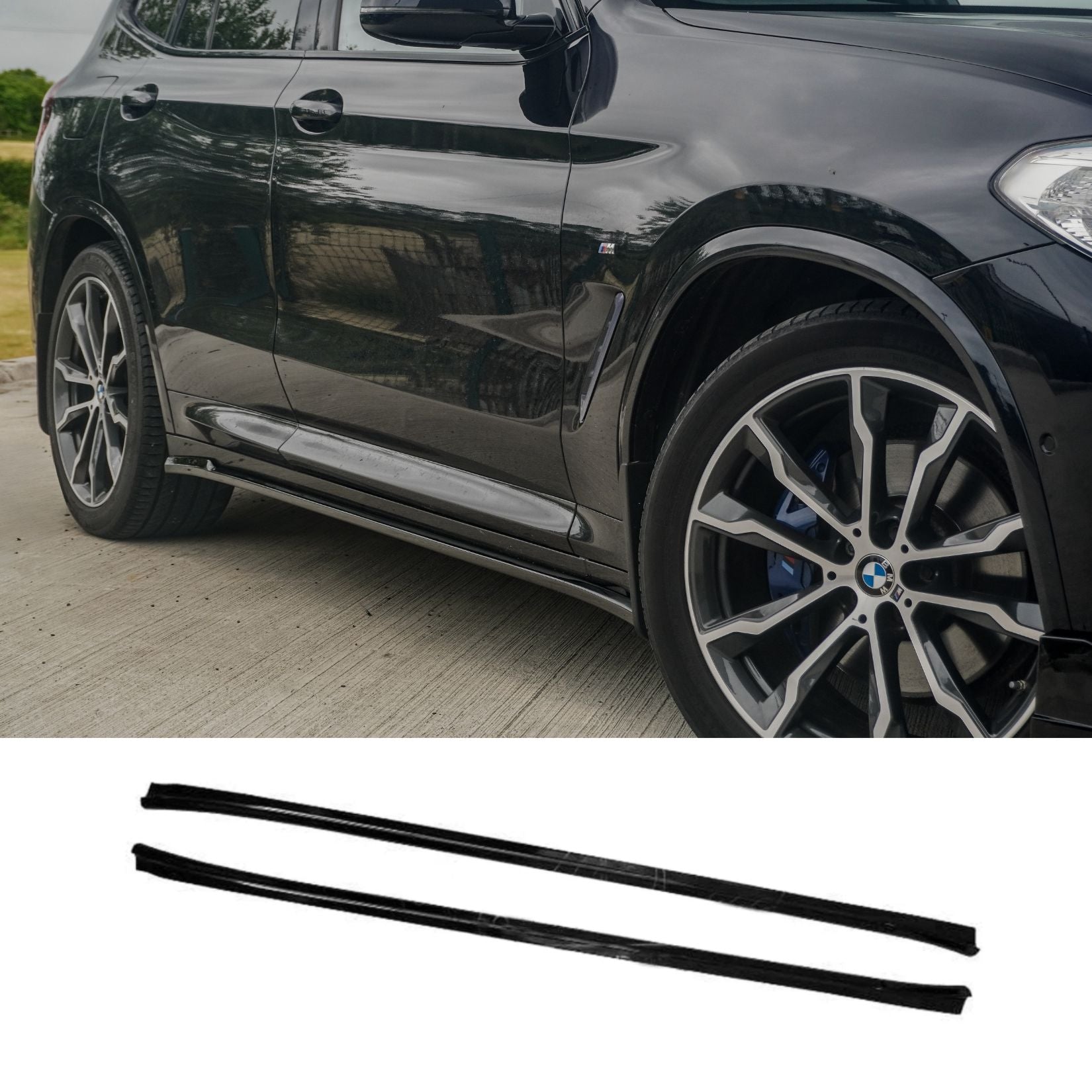 Bmw X3 G01 2018-2021 - Risper Side Skirt Splitters - Gloss Black