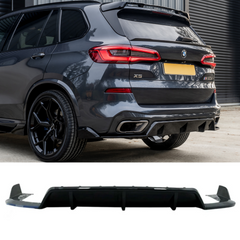 Bmw X5 G05 2018+ - Black Knight Rear Diffuser In Gloss Black