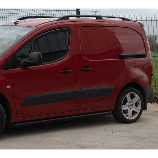 Citroen Berlingo - Peugeot Partner - 2008-2018 Black Side Bars - Angular - Short Wheel Base - 60mm