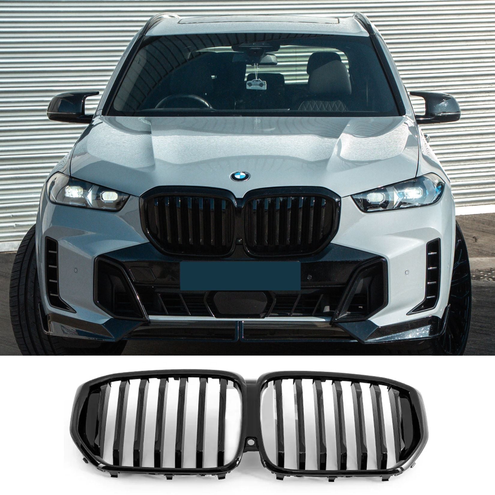 BMW G05 LCI 2023+ Single Slat Front Grill In Gloss Black