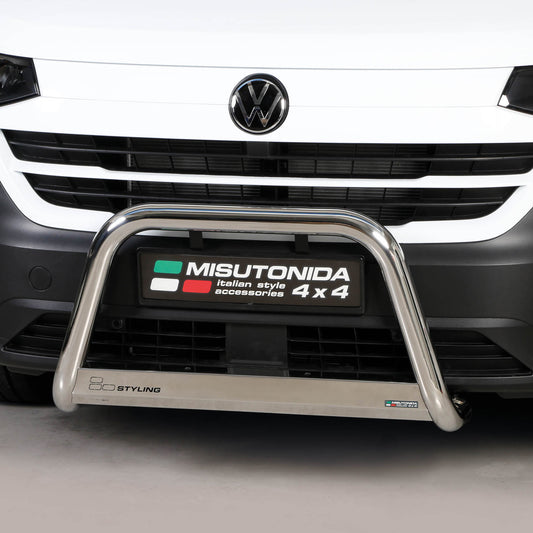 VW Transporter T7 2024 On Misutonida EU Approved Front A-Bar Stainless Steel Finish 63MM