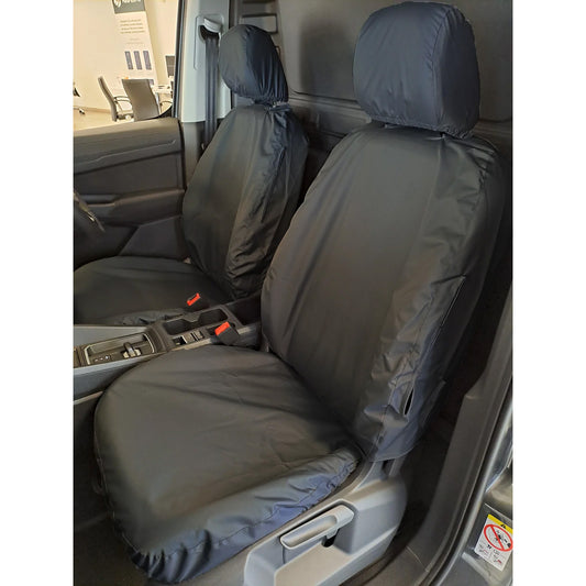 Ford Connect 2024 On Front Driver And Passenger Seat Covers - Black - No Armrests