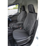 Ford Transit Courier 2023+ Driver & Non-Folding Passenger Tailored Waterproof Seat Covers In Black