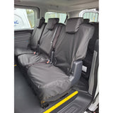 VW Volkswagen T7 2025+ Kombi Seat Covers - Fixed 3 Rear Singles - Black