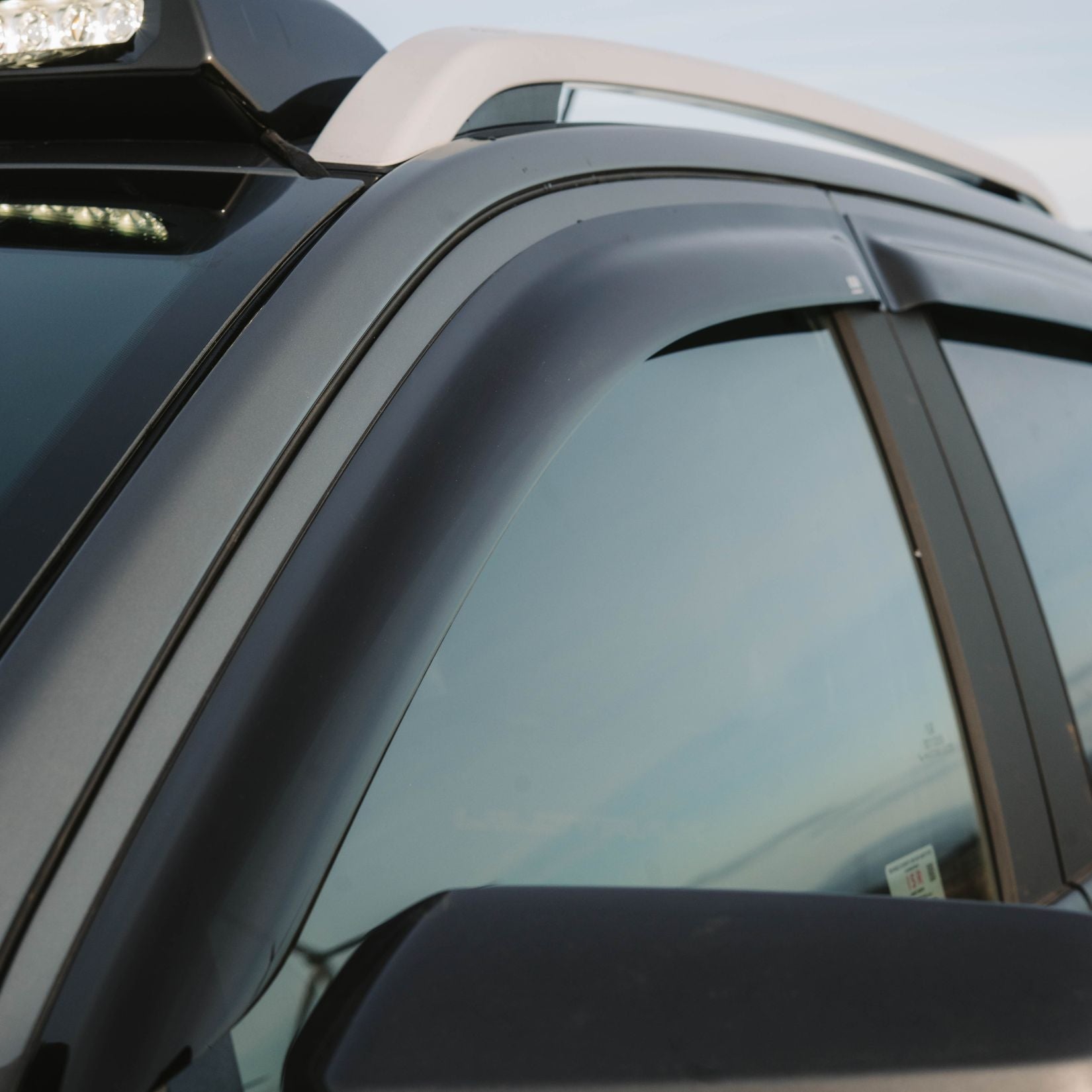 Ford Ranger Double Cab & Vw Amarok 2023 On - Egr Wind Deflectors External Fit - Dark Smoke