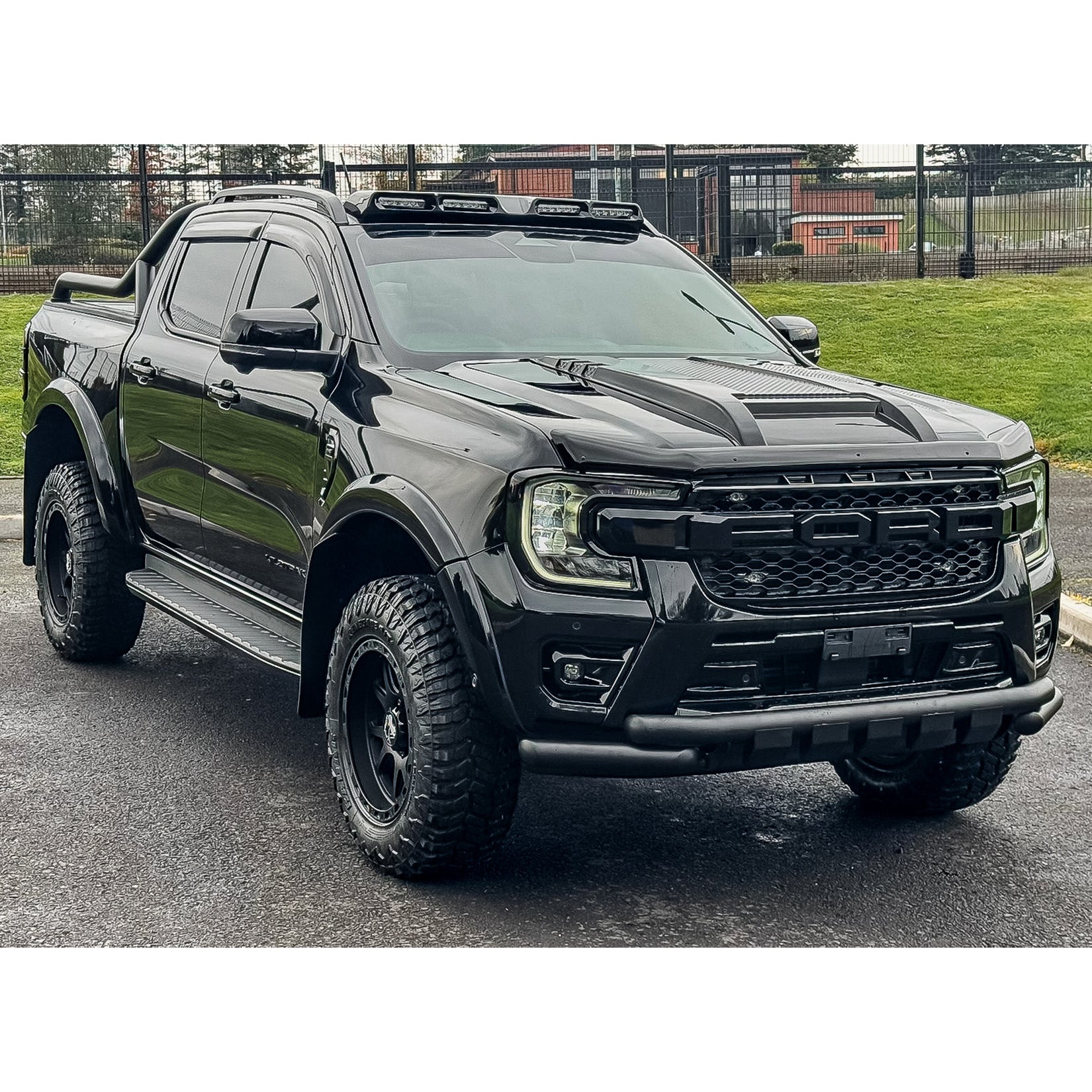 Ford Ranger T6 2023 On Stx Bonnet Scoop In Gloss Black